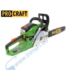 Бензинова резачка за дърва 4.7 к.с, 52куб.см., шина 45см, PROCRAFT GS-52T